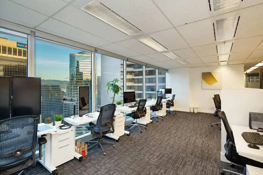 Interior of the new PiTech office at 1055 W Georgia St, Suite 2400, being prepared for the team
