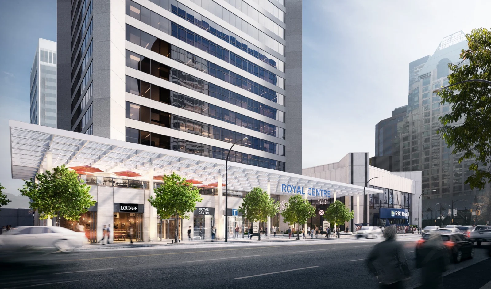 Exterior of the new PiTech office building at 1055 W Georgia St in Downtown Vancouver