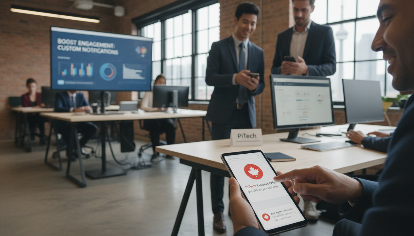 Boost Engagement: Custom Push Notifications for Canadian Apps - Featured Article Image | PiTech Blog