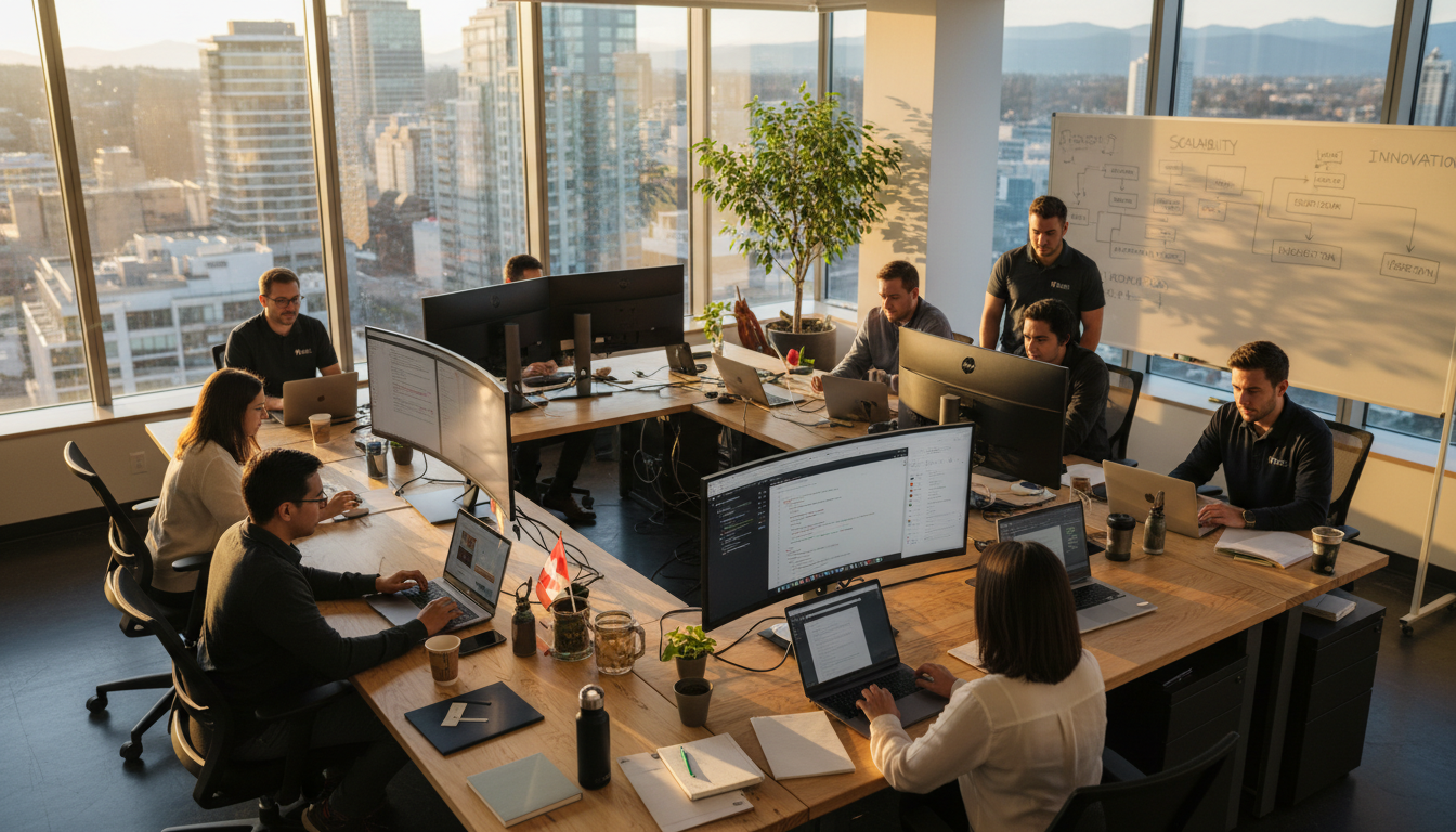 Custom SaaS Development in Canada: A Hyper-Growth Strategy - Featured Article Image | PiTech Blog