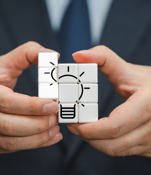 hand-businessman-holding-cube-with-view-bulb-icon hand-businessman-holding-cube-with-view-bulb-icon